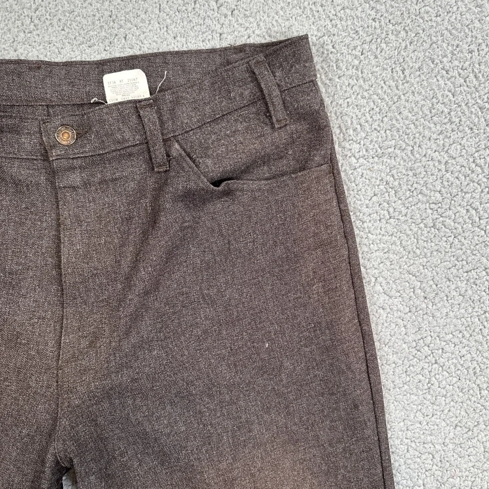VTG 90s Levis 517 Boot Cut Rancher Pants 38x25* Gray Tex Twill Polyester USA